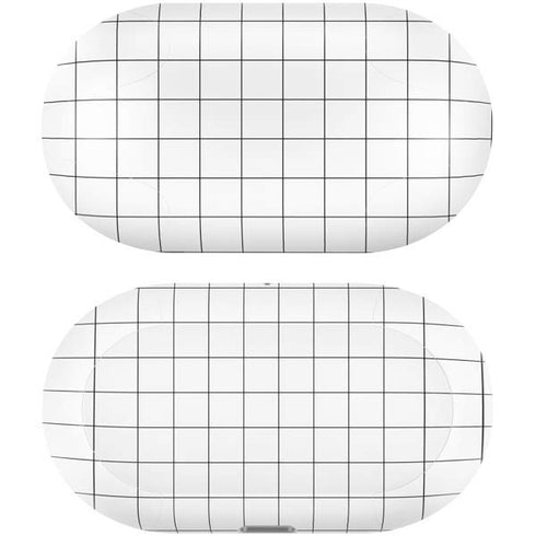 White Grid Galaxy Buds Plus Skin